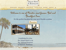 Tablet Screenshot of islandhotel-cedarkey.com